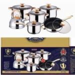KV-1004, 6 Pcs Kaisa Villa Stainless Steel Cookware Set with Lid KV-1004