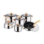 KV-1004, 6 Pcs Kaisa Villa Stainless Steel Cookware Set with Lid KV-1004 - Image 3