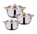 Kaisa Villa Stainless Steel Induction bottom 6pcs Cookware Set KV-6644