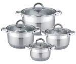 Kv-8585, 9 Layers, Kaisa Villa Stainless Steel Cookingset, Induction bottom 8pcs Cookware Set, Best Quality & Best Price in BD - Image 2