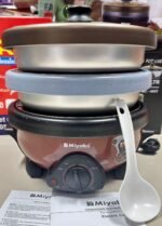 Miyako Electric Multi Curry Cooker & Rice cooker With 3 Pots 3 glass Lids- 3.5 Ltr / 1300 Watts - Image 3