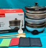 Prestige Elima Electric Multi Curry Cooker & Rice Cooker With 4 Pots 4 Lids- 6 Ltr / 1800 Watts, Model-EM-MC6044 / Best Price in BD. - Image 3