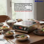 Miyako ATC-S6DP Multi Pan Infrared Cooker in Bangladesh. Smokeless, energy-saving, high-temperature durable glass plate, 2500W. Compatible with any pot.