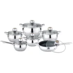 Kv-6685 Kaisa, 5 Layers Induction Based, 12pcs Kaisa Villa Stainless Steel Cookware Set Casserole, Saucepan, Milkpan With Faypan Best Quality & Best Price in BD - Image 2