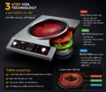 Ricco Inverter Tecnology Double Coil & Double Fan Infrared Dip Cooker, Water Proof & All Cooking Pots Supported, 3500 Watts. Best Quality & Best Price In BD - Image 4