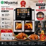Niyama Japan Tecnology Double Heating Air fryer With Gift, 2100Watts, 9.5 liter Model- NAF-6606. Best Quality And Best Price in Bd.